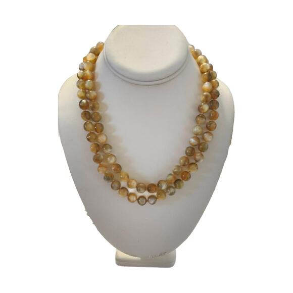 Vintage Lucite Beaded Two Strand Necklace - Picture 7 of 10